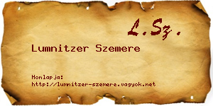 Lumnitzer Szemere névjegykártya